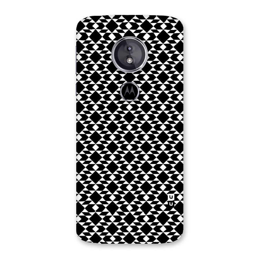 Black White Diamond Abstract Back Case for Moto E5