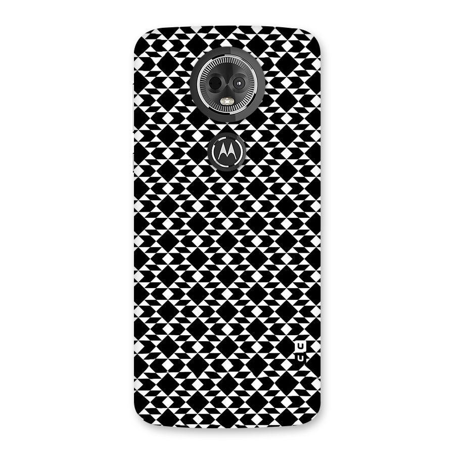 Black White Diamond Abstract Back Case for Moto E5 Plus