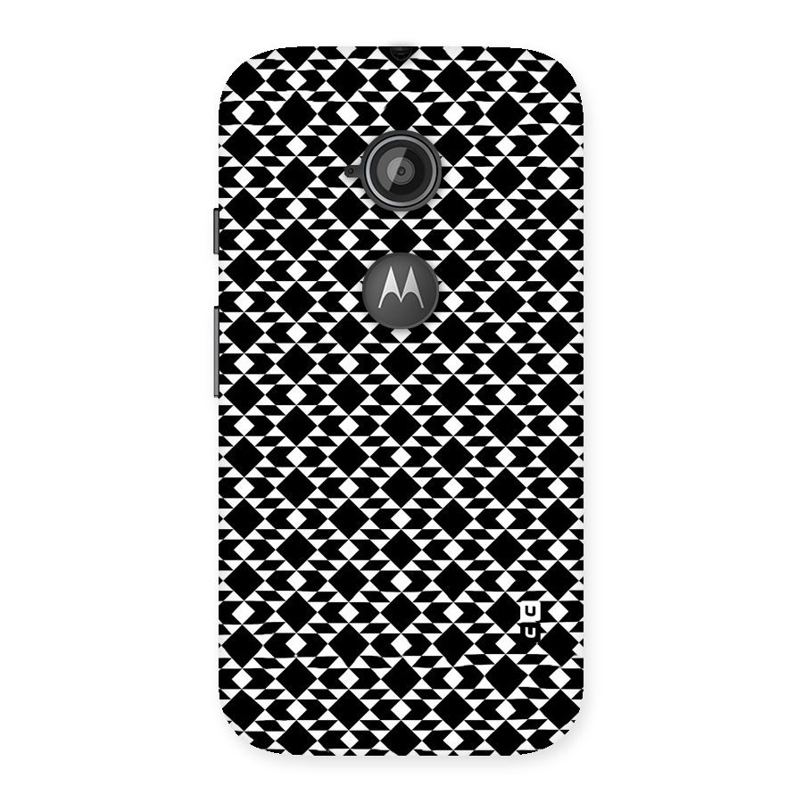 Black White Diamond Abstract Back Case for Moto E 2nd Gen