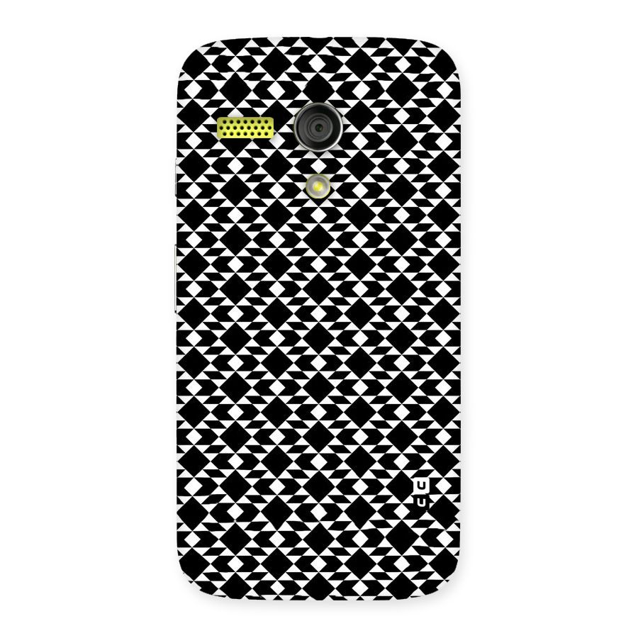 Black White Diamond Abstract Back Case for Moto G