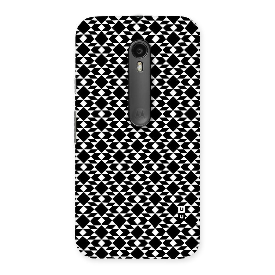 Black White Diamond Abstract Back Case for Moto G3