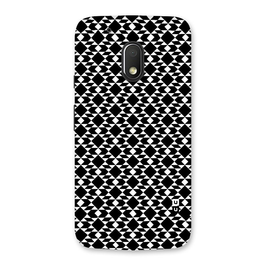 Black White Diamond Abstract Back Case for Moto G4 Play