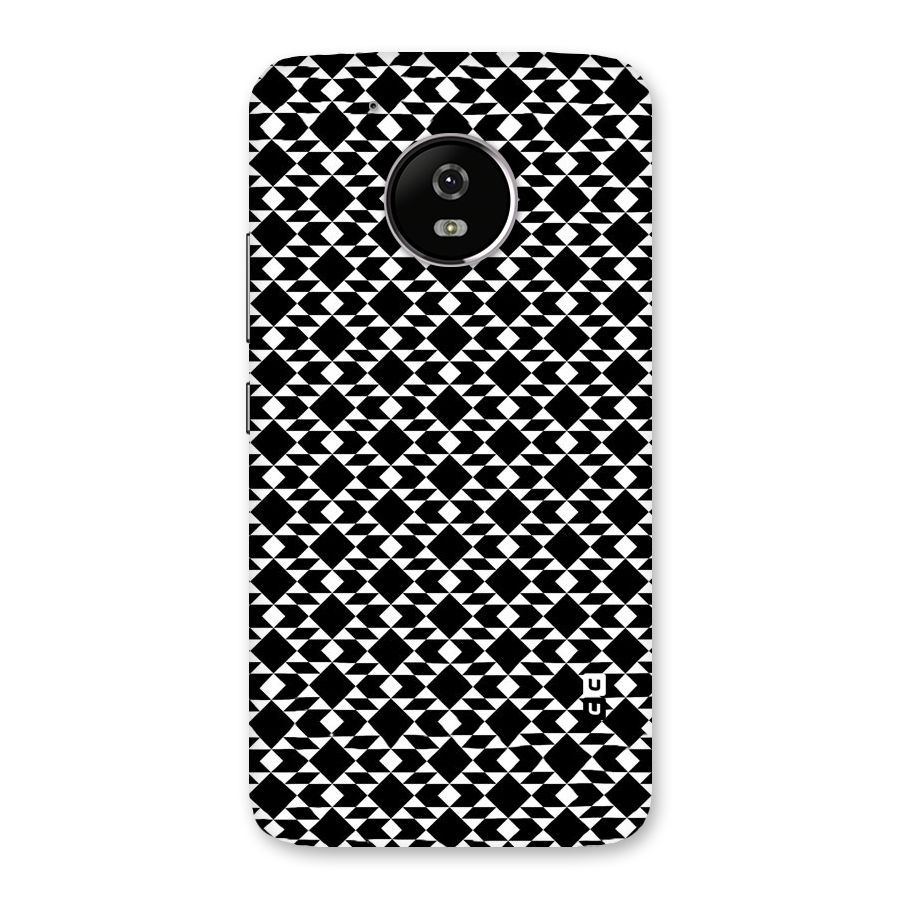 Black White Diamond Abstract Back Case for Moto G5