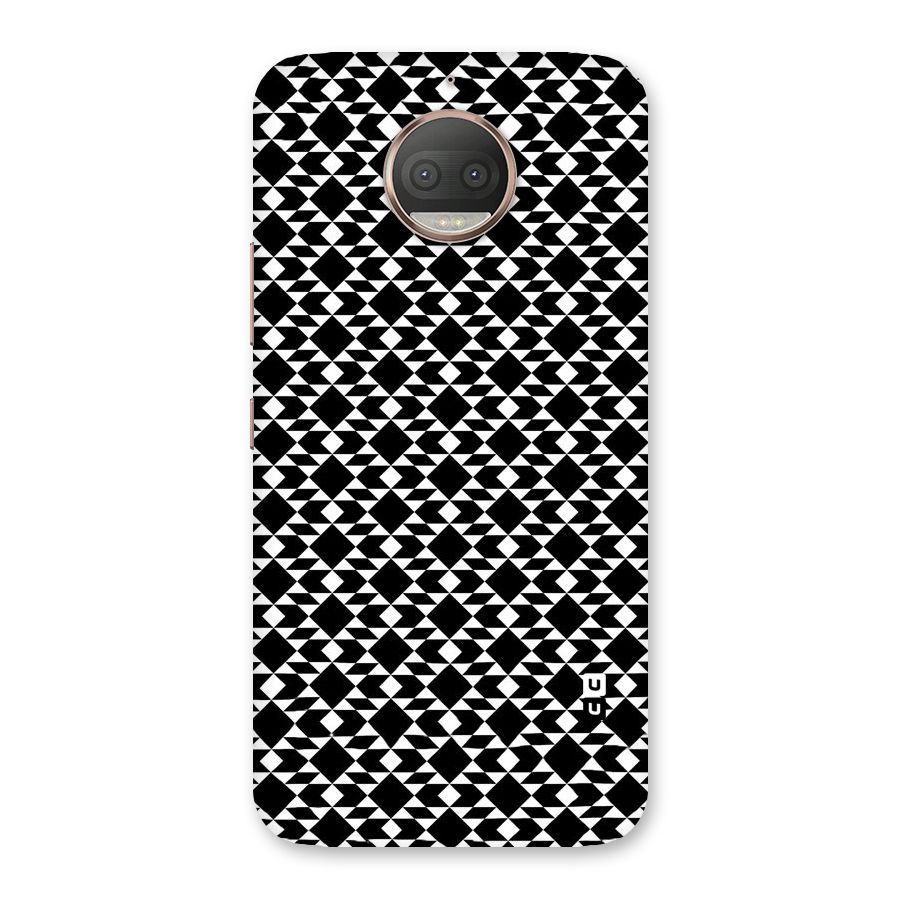 Black White Diamond Abstract Back Case for Moto G5s Plus