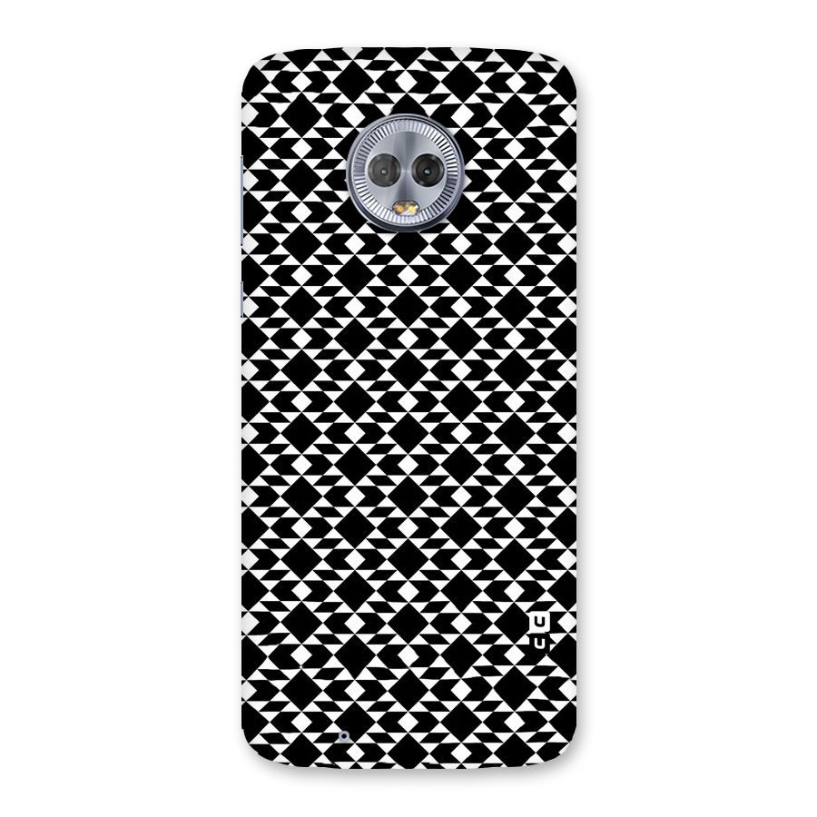 Black White Diamond Abstract Back Case for Moto G6