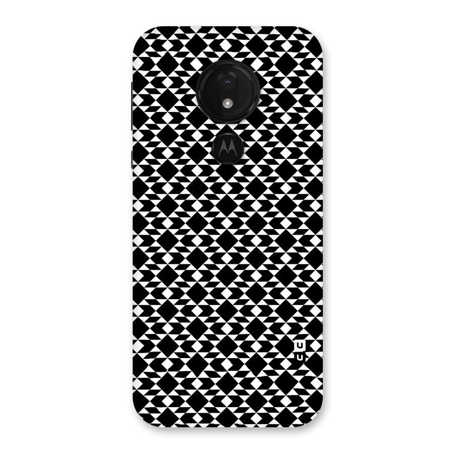 Black White Diamond Abstract Back Case for Moto G7 Power