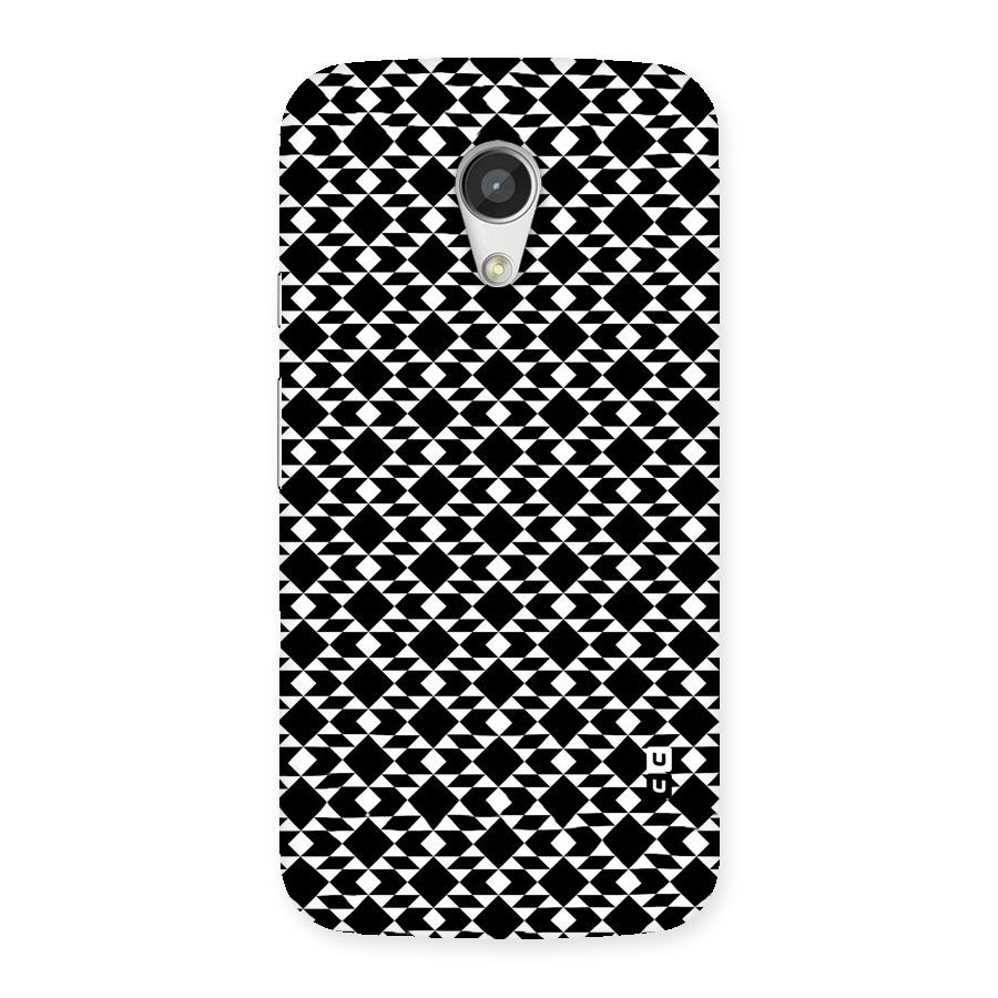 Black White Diamond Abstract Back Case for Moto G 2nd Gen