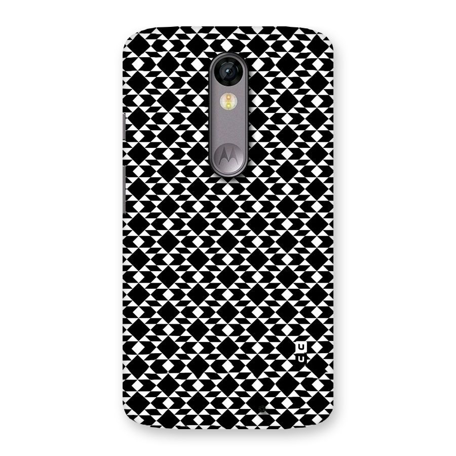 Black White Diamond Abstract Back Case for Moto X Force