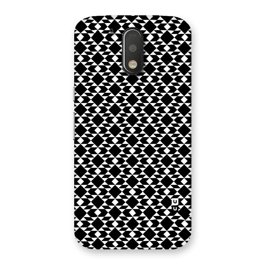 Black White Diamond Abstract Back Case for Motorola Moto G4