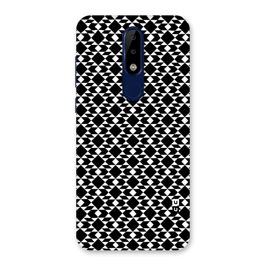Black White Diamond Abstract Back Case for Nokia 5.1 Plus