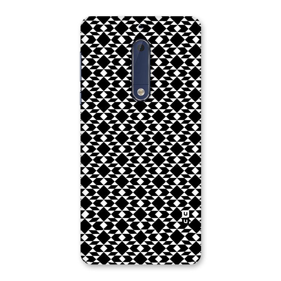 Black White Diamond Abstract Back Case for Nokia 5