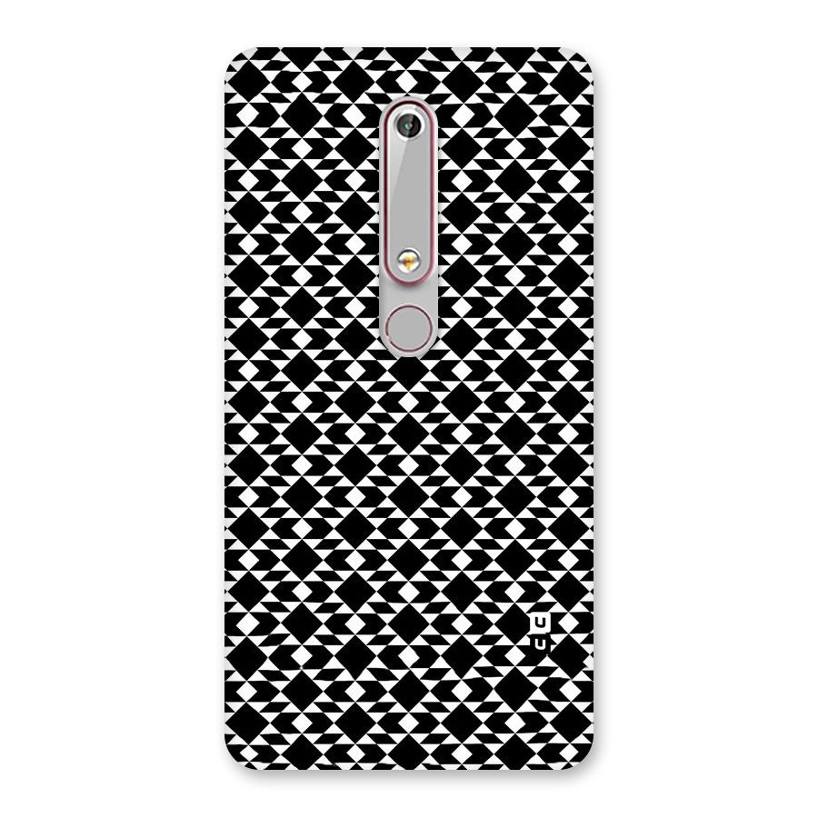 Black White Diamond Abstract Back Case for Nokia 6.1