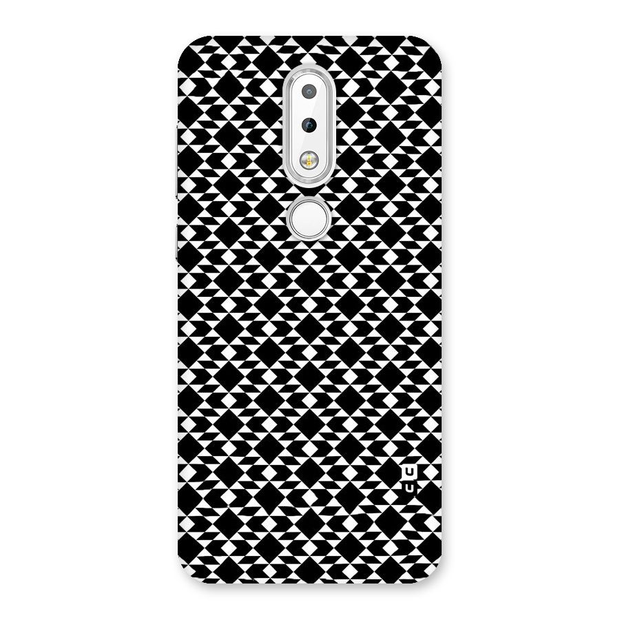 Black White Diamond Abstract Back Case for Nokia 6.1 Plus