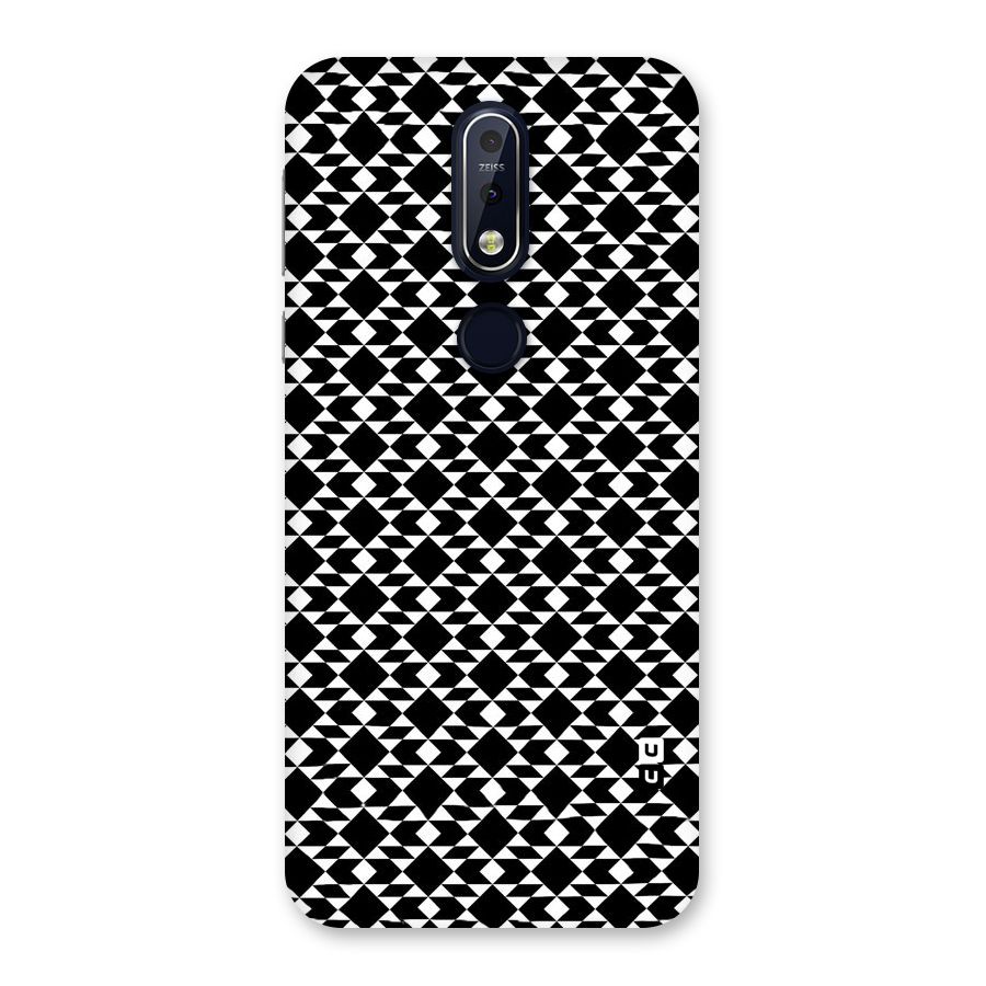 Black White Diamond Abstract Back Case for Nokia 7.1