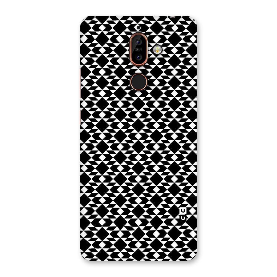 Black White Diamond Abstract Back Case for Nokia 7 Plus