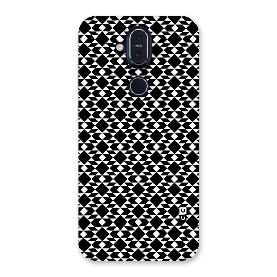 Black White Diamond Abstract Back Case for Nokia 8.1