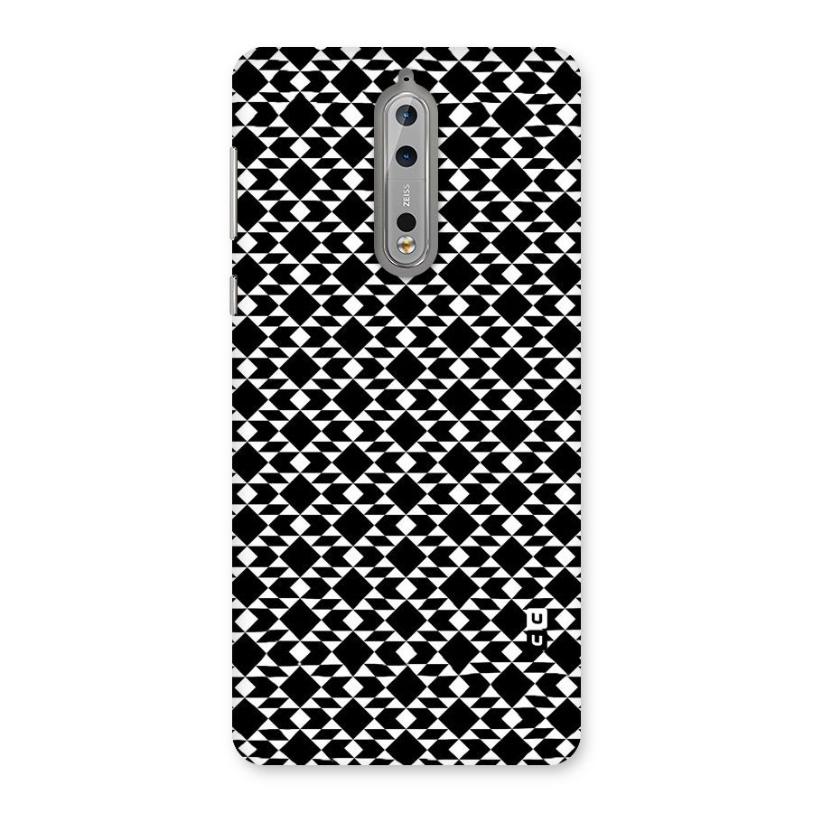 Black White Diamond Abstract Back Case for Nokia 8