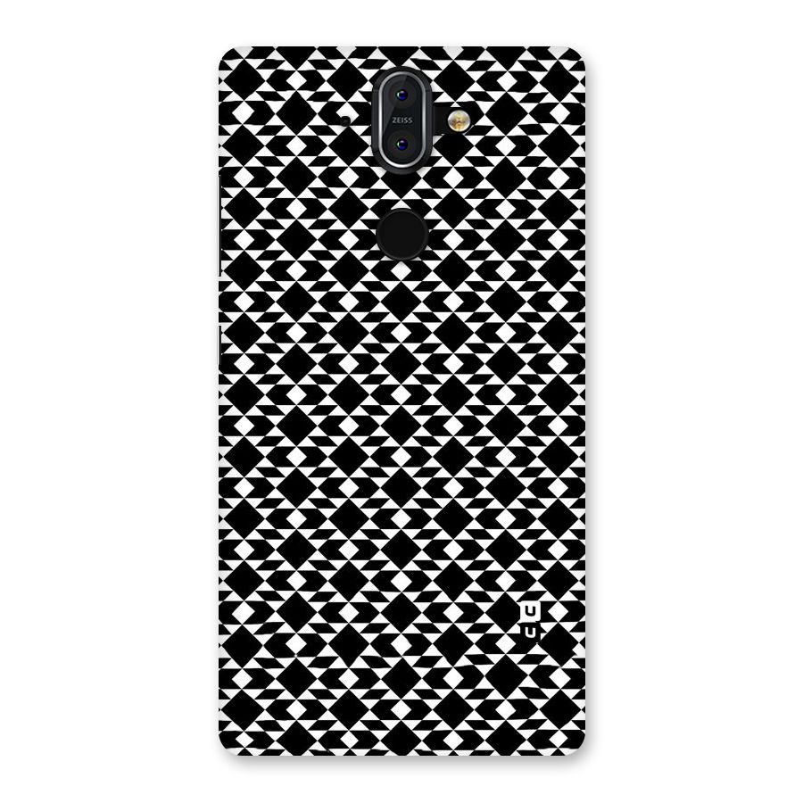 Black White Diamond Abstract Back Case for Nokia 8 Sirocco