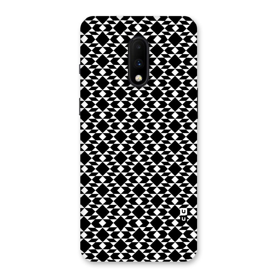 Black White Diamond Abstract Back Case for OnePlus 7