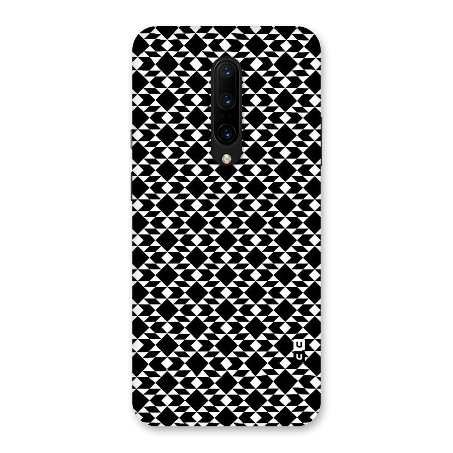 Black White Diamond Abstract Back Case for OnePlus 7 Pro