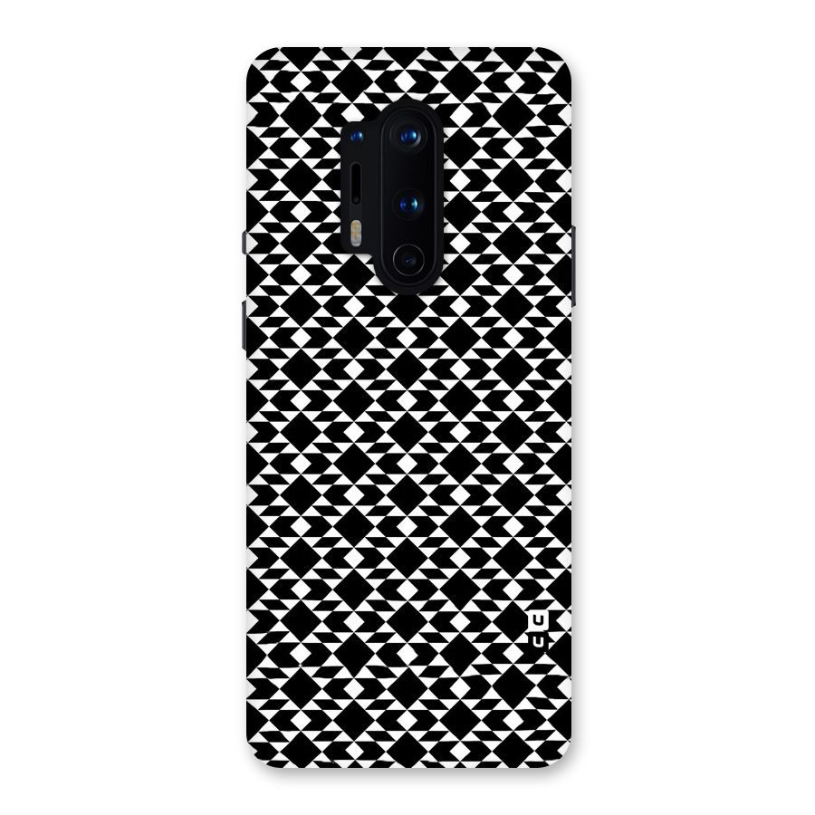 Black White Diamond Abstract Back Case for OnePlus 8 Pro