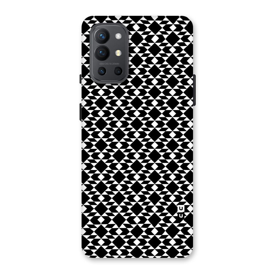Black White Diamond Abstract Back Case for OnePlus 9R