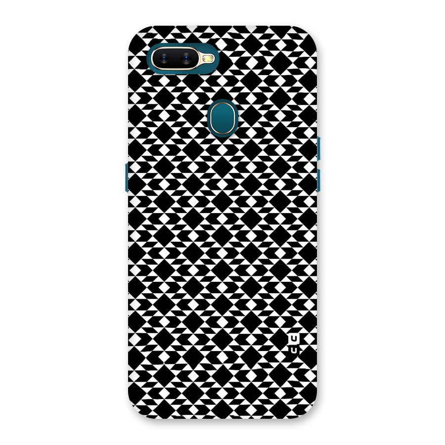 Black White Diamond Abstract Back Case for Oppo A11k