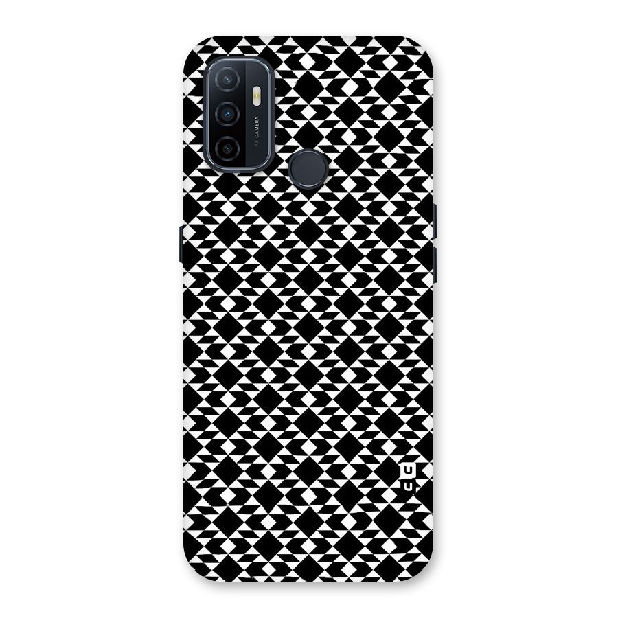 Black White Diamond Abstract Back Case for Oppo A32