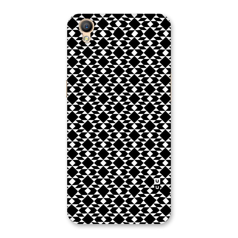 Black White Diamond Abstract Back Case for Oppo A37