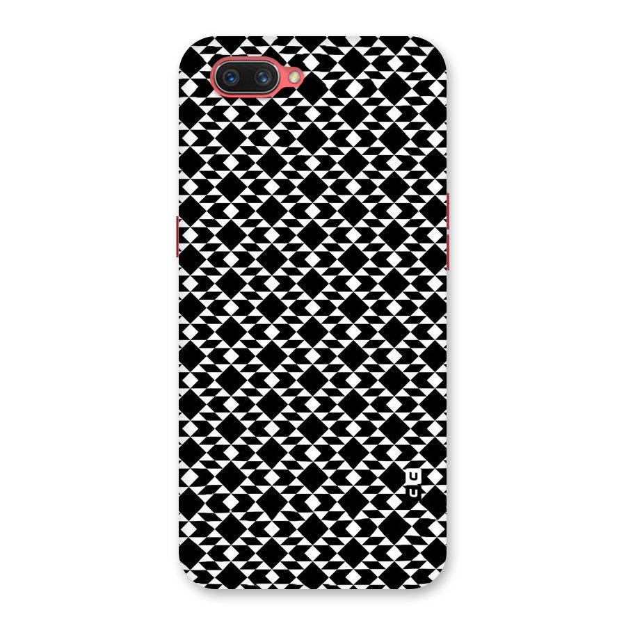 Black White Diamond Abstract Back Case for Oppo A3s