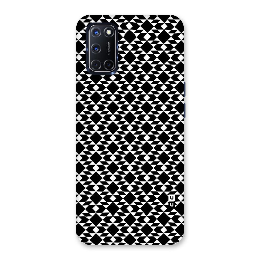 Black White Diamond Abstract Back Case for Oppo A52
