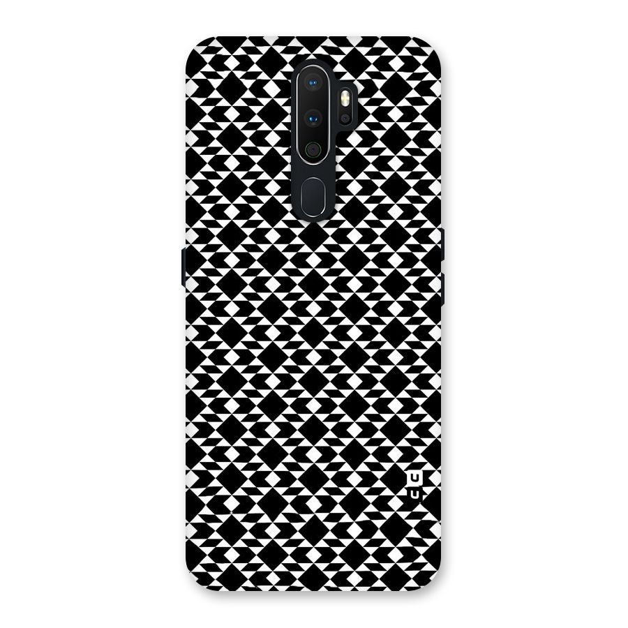 Black White Diamond Abstract Back Case for Oppo A5 (2020)