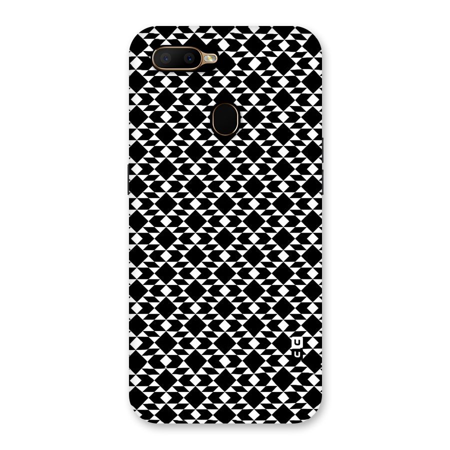 Black White Diamond Abstract Back Case for Oppo A5s