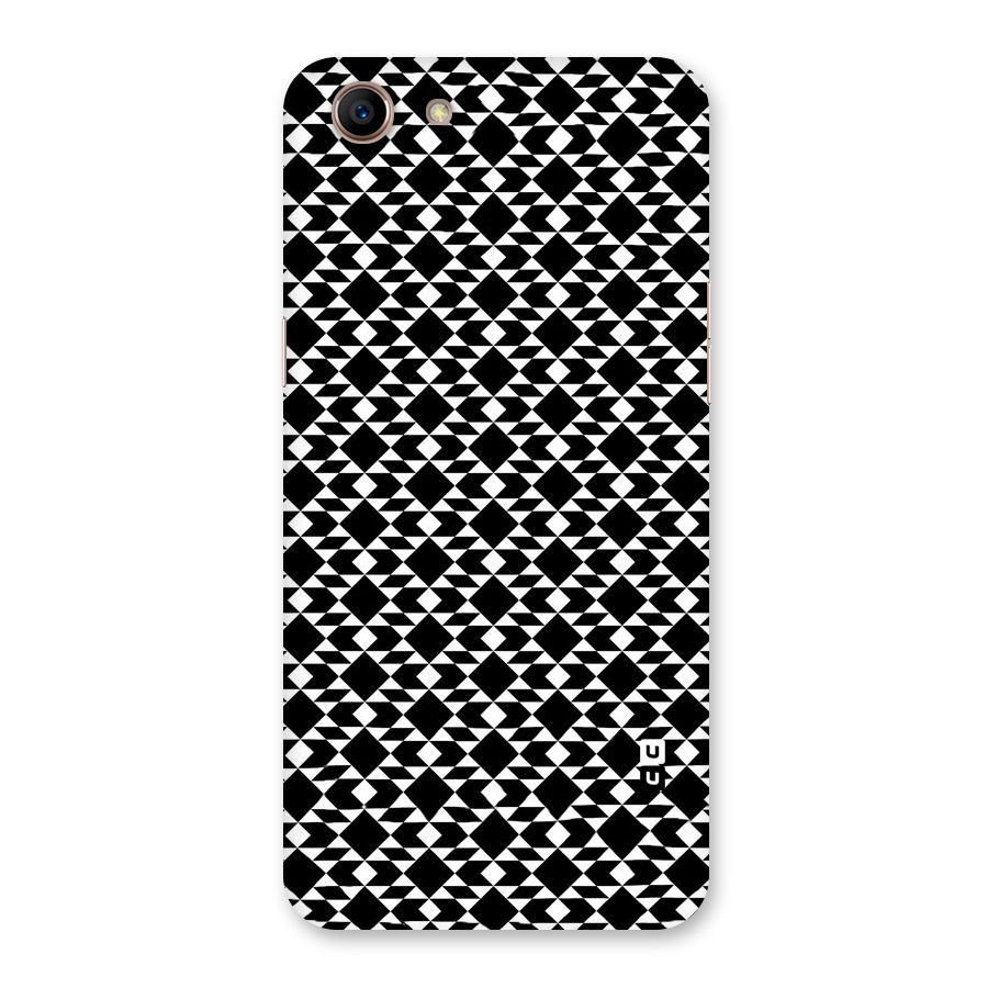 Black White Diamond Abstract Back Case for Oppo A83 (2018)