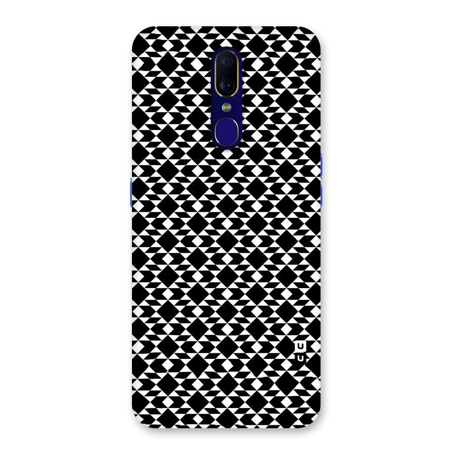 Black White Diamond Abstract Back Case for Oppo A9