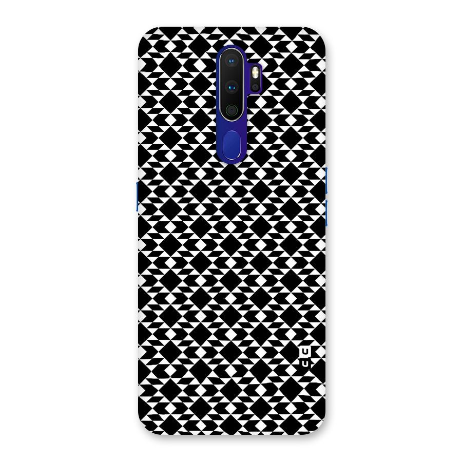 Black White Diamond Abstract Back Case for Oppo A9 (2020)