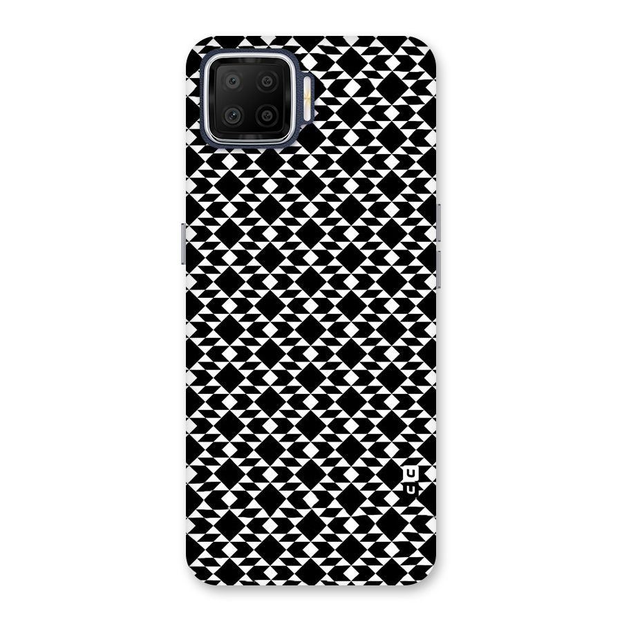 Black White Diamond Abstract Back Case for Oppo F17