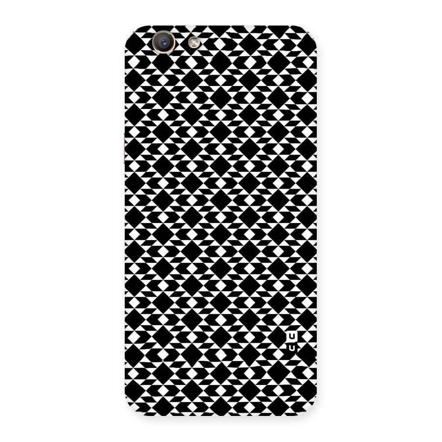 Black White Diamond Abstract Back Case for Oppo F1s