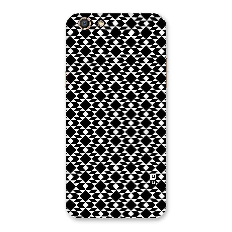 Black White Diamond Abstract Back Case for Oppo F3