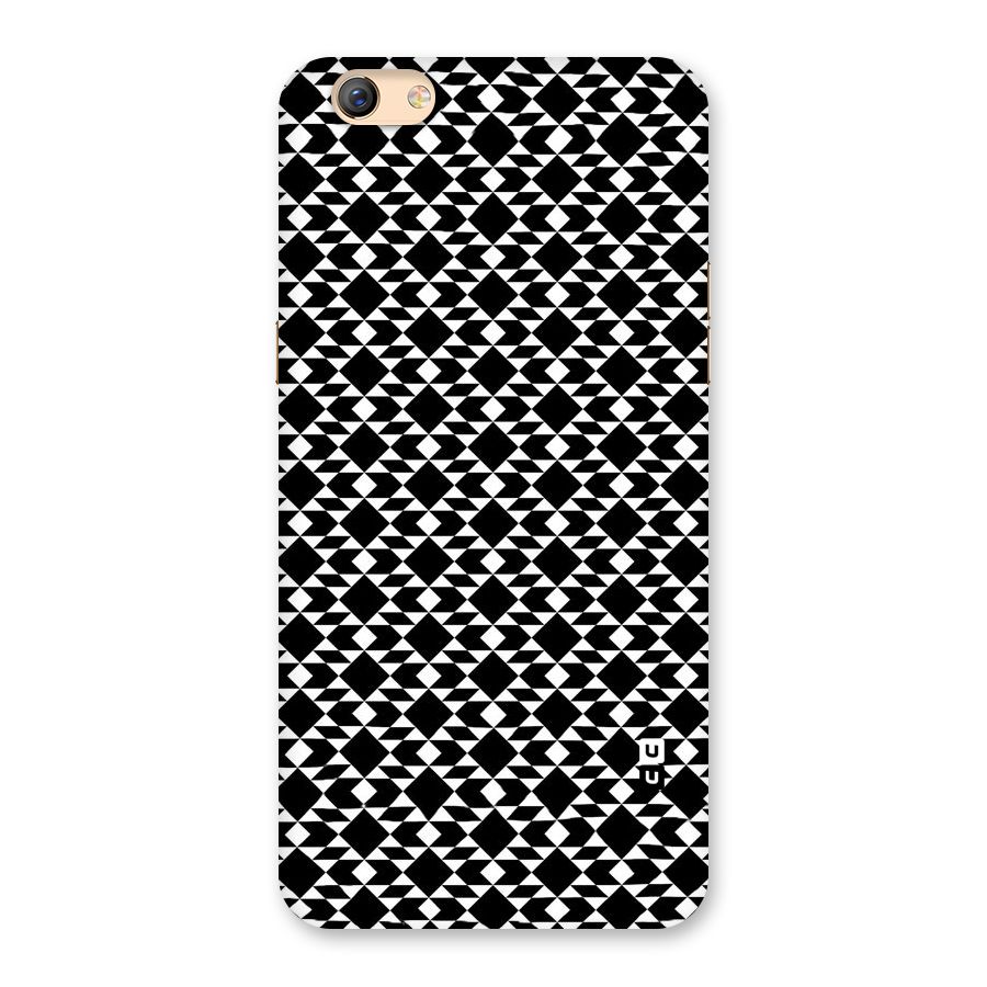 Black White Diamond Abstract Back Case for Oppo F3 Plus