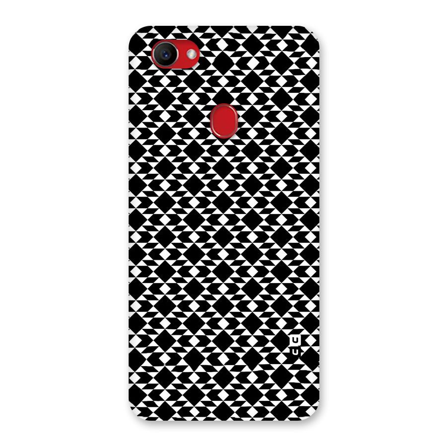 Black White Diamond Abstract Back Case for Oppo F7