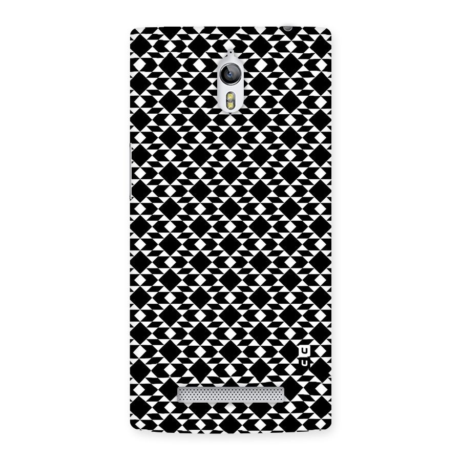 Black White Diamond Abstract Back Case for Oppo Find 7