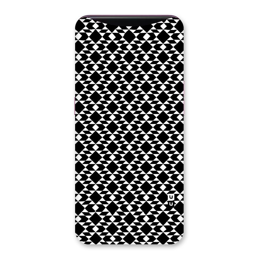 Black White Diamond Abstract Back Case for Oppo Find X