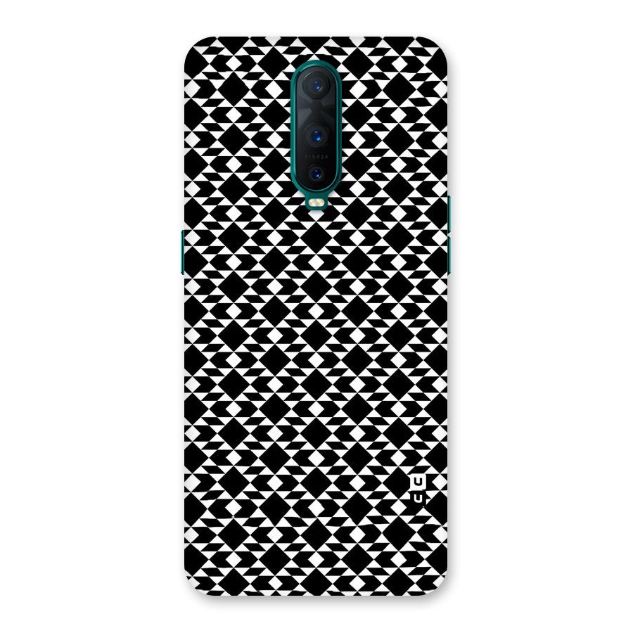 Black White Diamond Abstract Back Case for Oppo R17 Pro