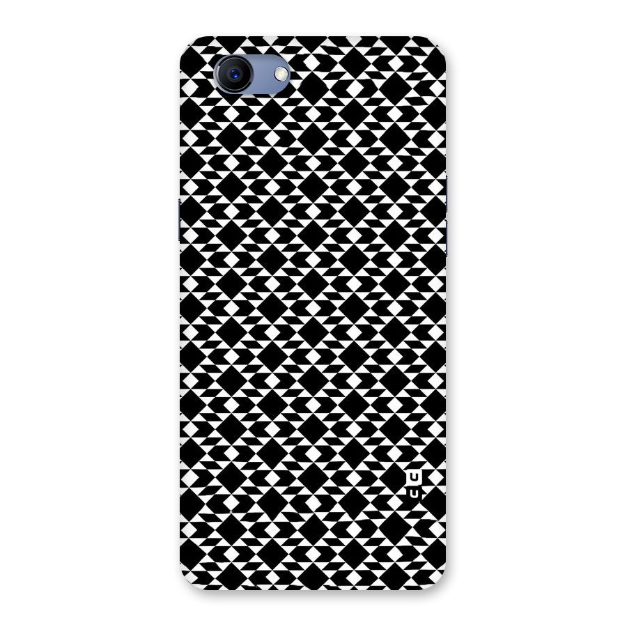 Black White Diamond Abstract Back Case for Oppo Realme 1
