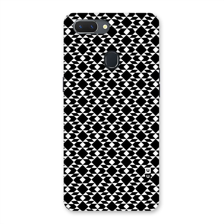 Black White Diamond Abstract Back Case for Oppo Realme 2