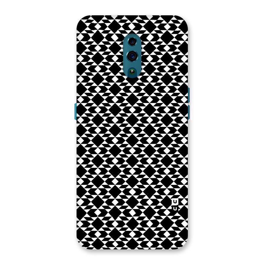 Black White Diamond Abstract Back Case for Oppo Reno