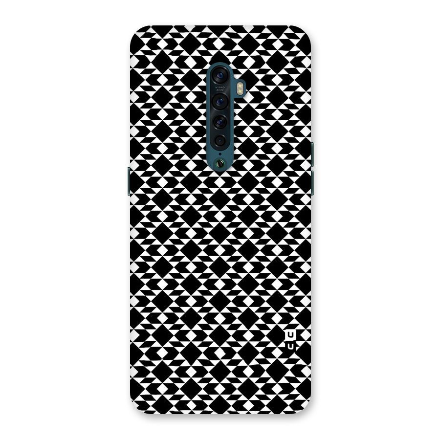 Black White Diamond Abstract Back Case for Oppo Reno2