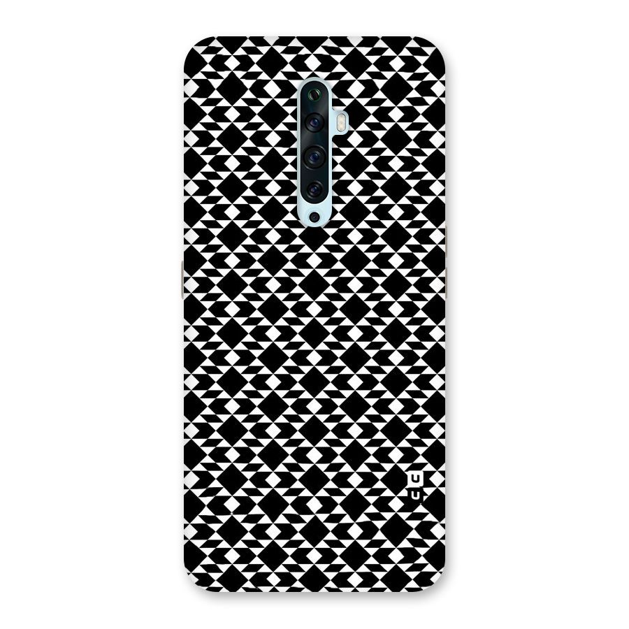 Black White Diamond Abstract Back Case for Oppo Reno2 F