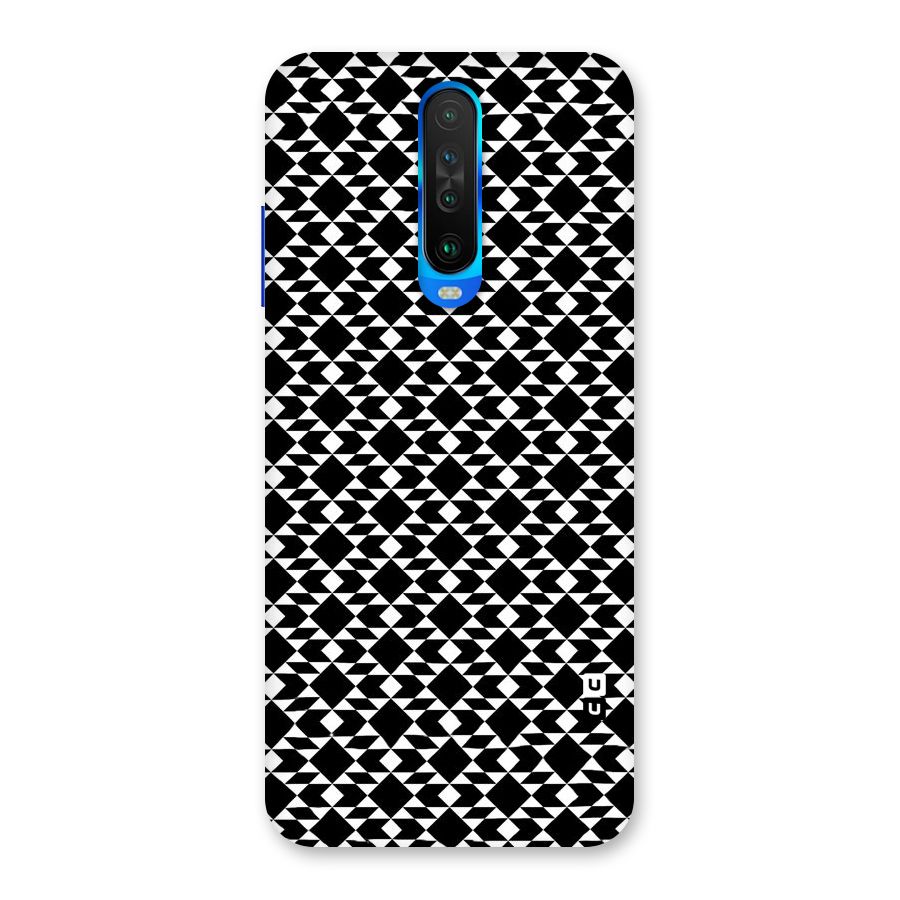 Black White Diamond Abstract Back Case for Poco X2